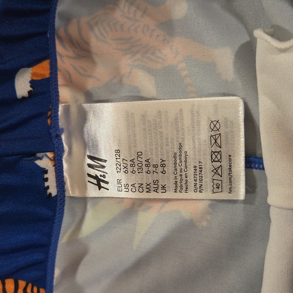 Mini Boden Blue and Orange Kids' Swim Shorts - Picture 7 of 7